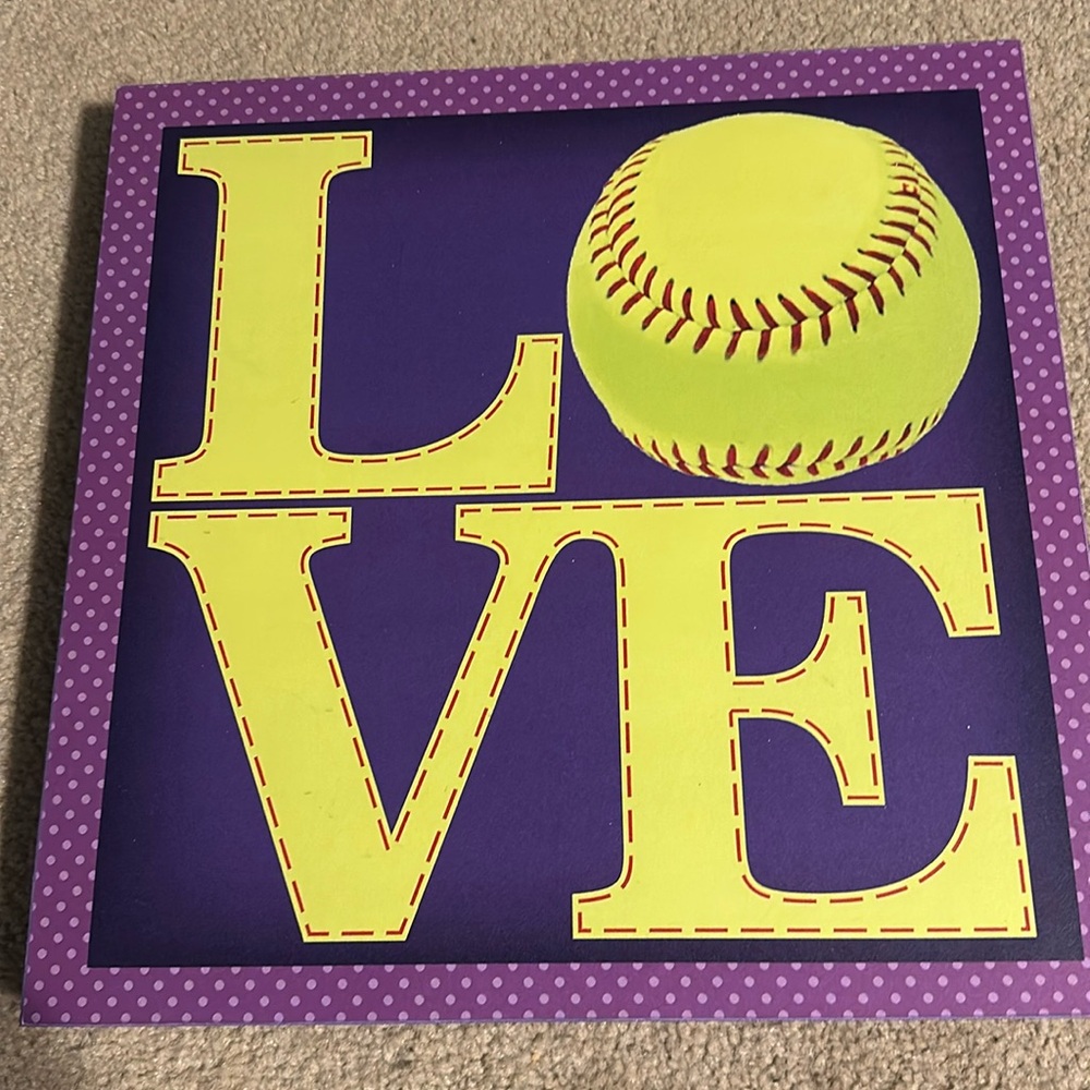 Girls Softball Wall Hanging 🥎